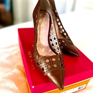 Kate Spade brown cutout pumps